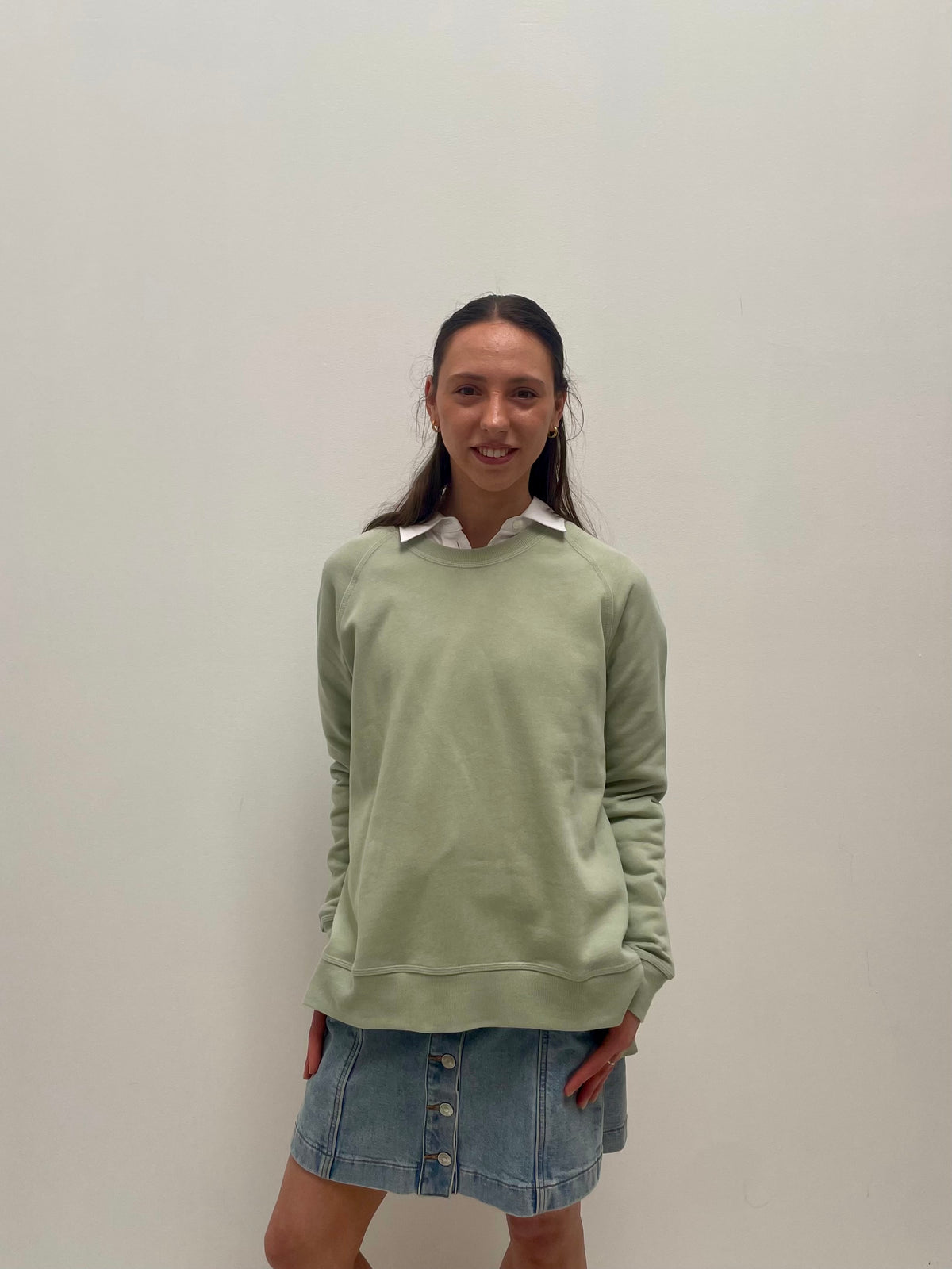 Classic Split Sweat - Sage