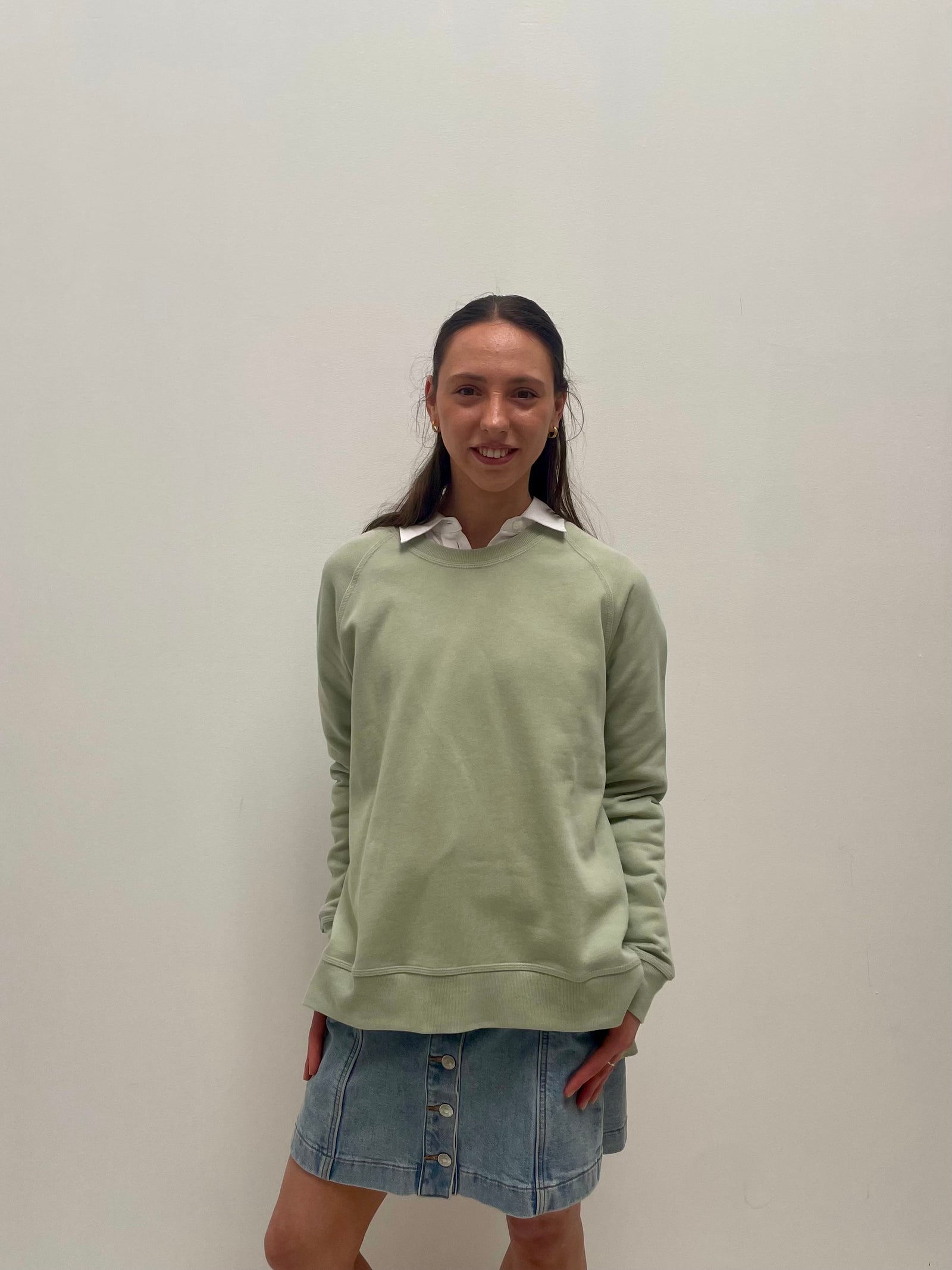 Classic Split Sweat - Sage