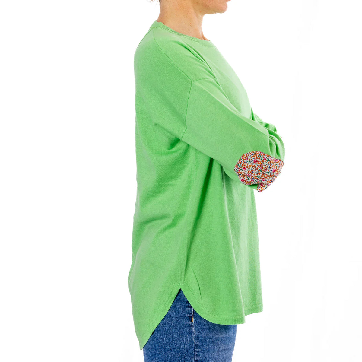 Cotton Cashmere Swing Crew Knit - Mint