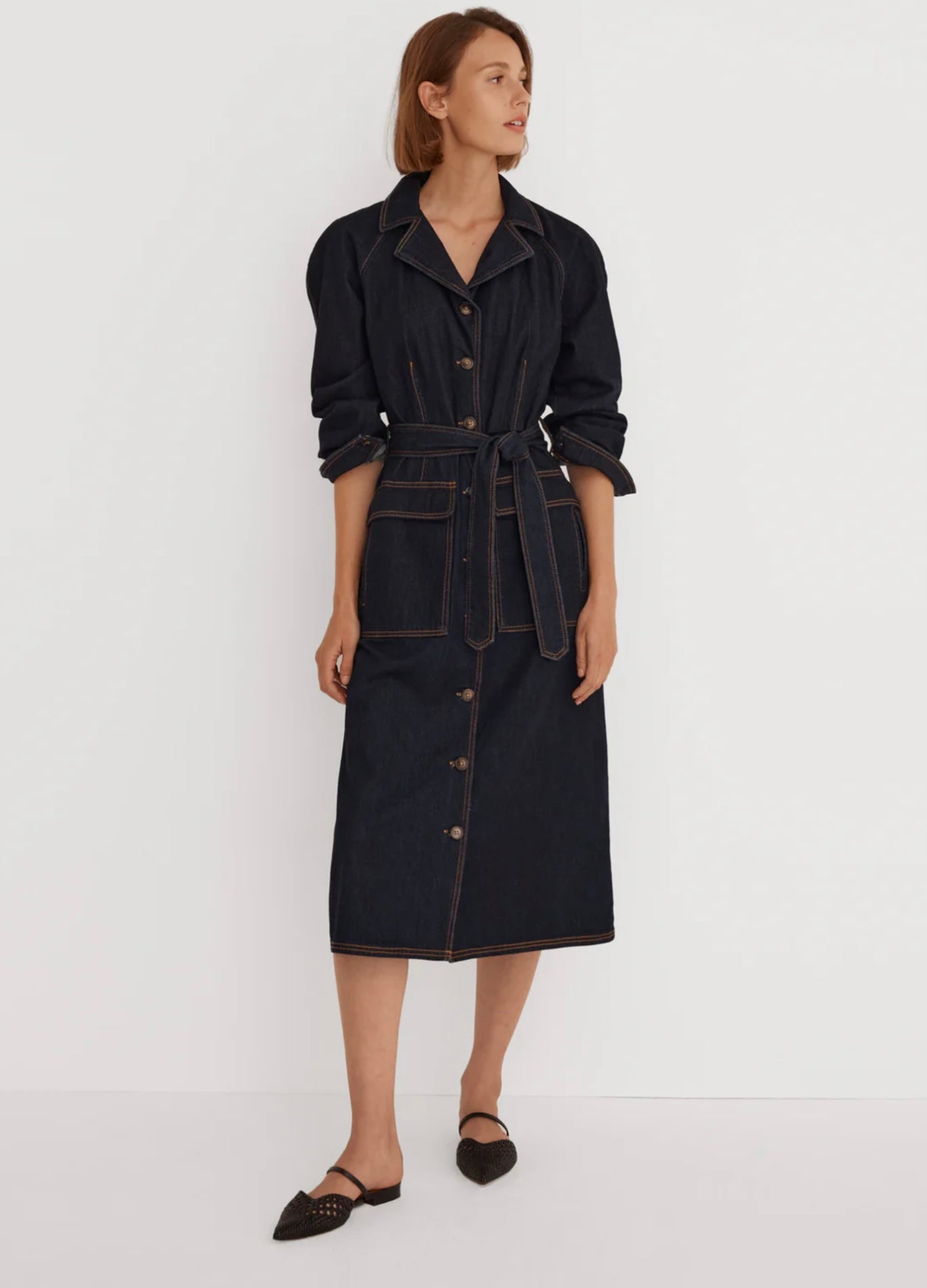 Boston Denim Shirt Dress - Indigo