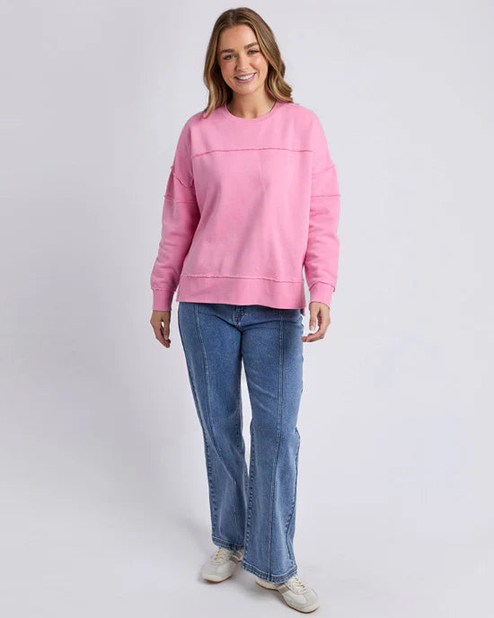 Foxwood Jayne Throw on Fleece Sweat- Rose