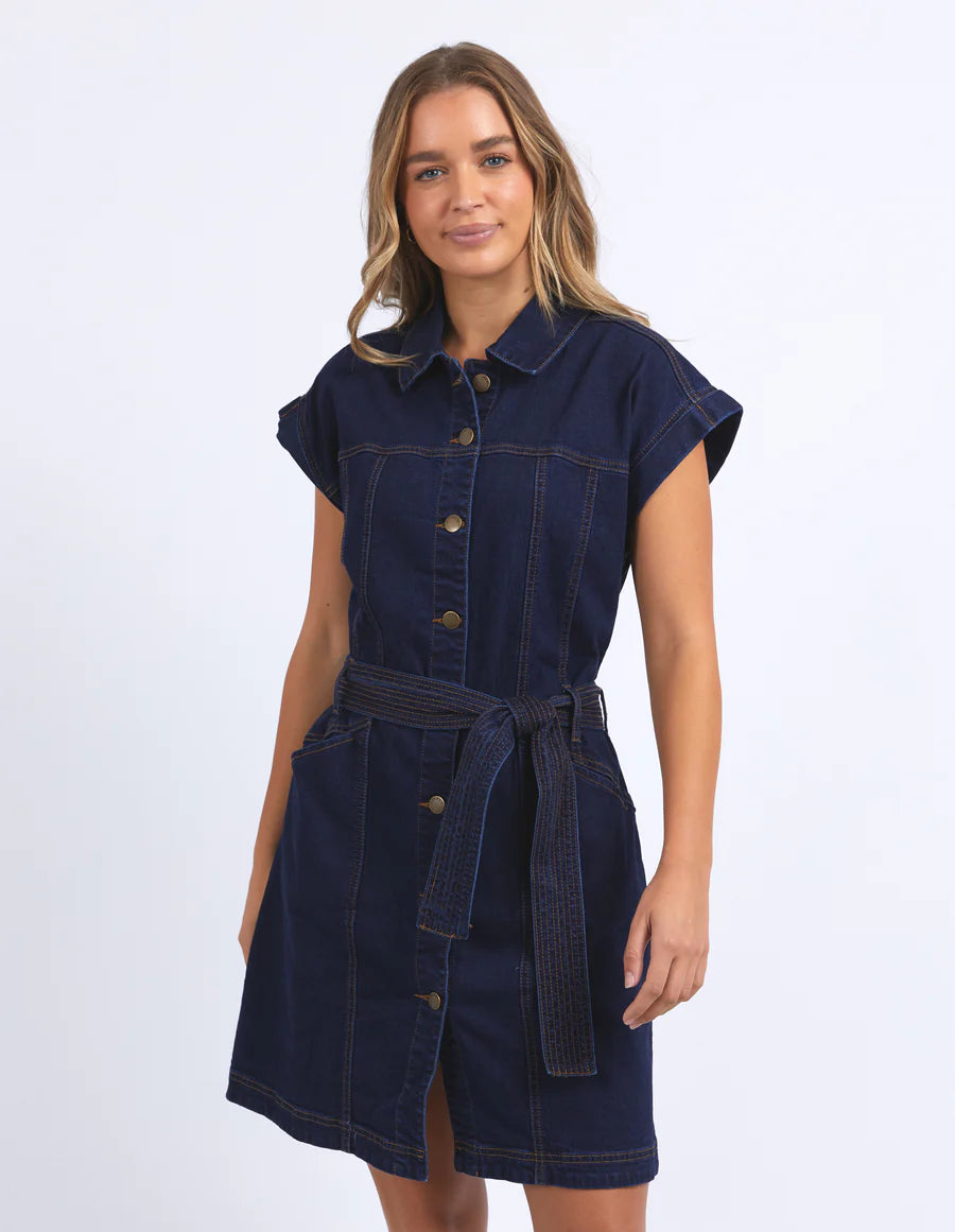 Heidi Dress - Dark Blue Denim