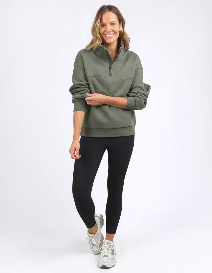 Cotton 1/2 Zip Sweatshirt