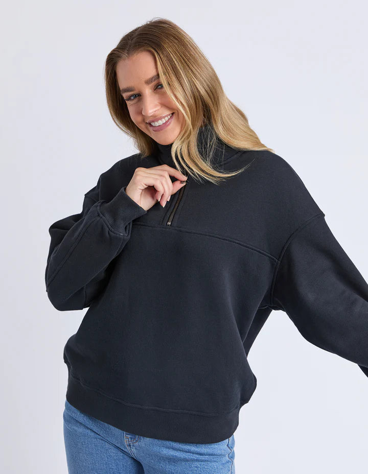 College Zip Crew - Black