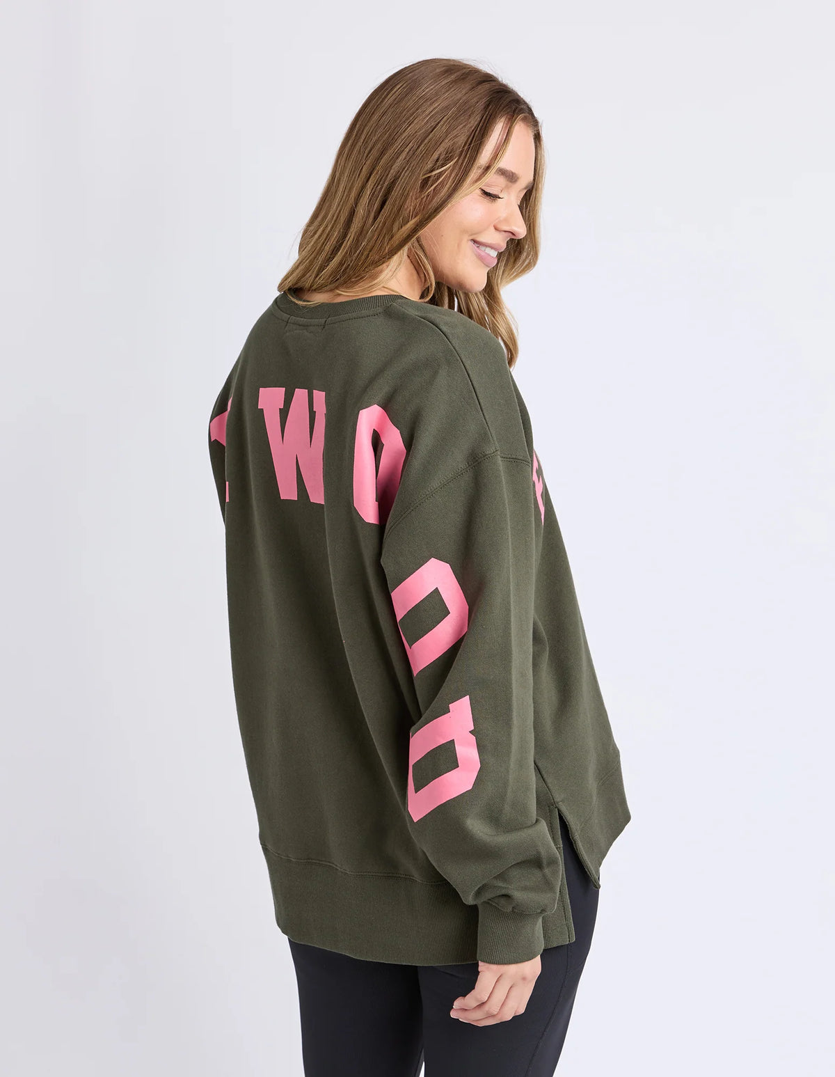 Interval Crew - Dark Khaki / Coral