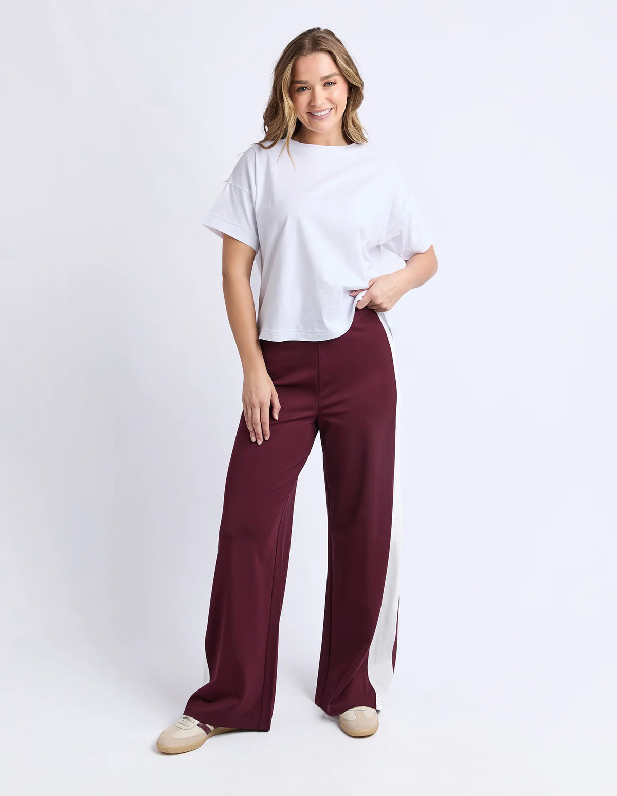 Juno Pant - Port/Vintage White