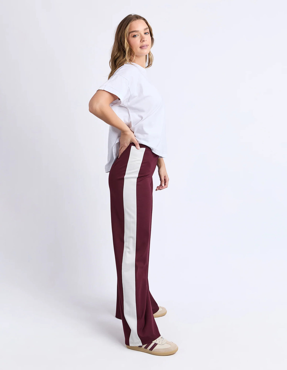Juno Pant - Port/Vintage White
