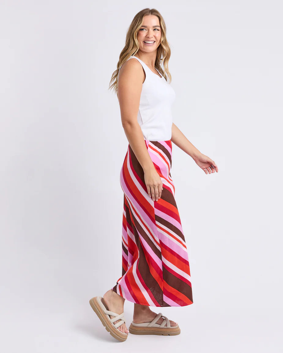 Linen Midi Skirt