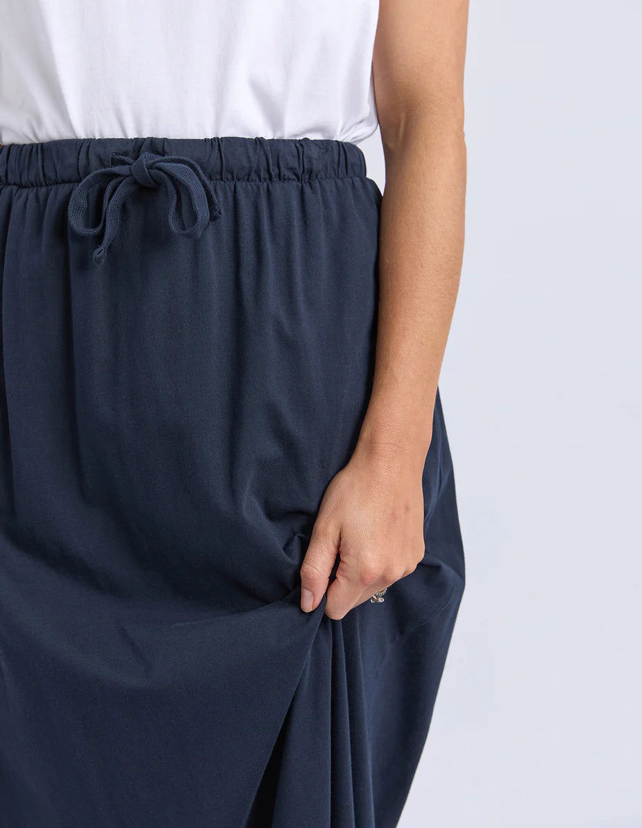 drawstring midi skirt
