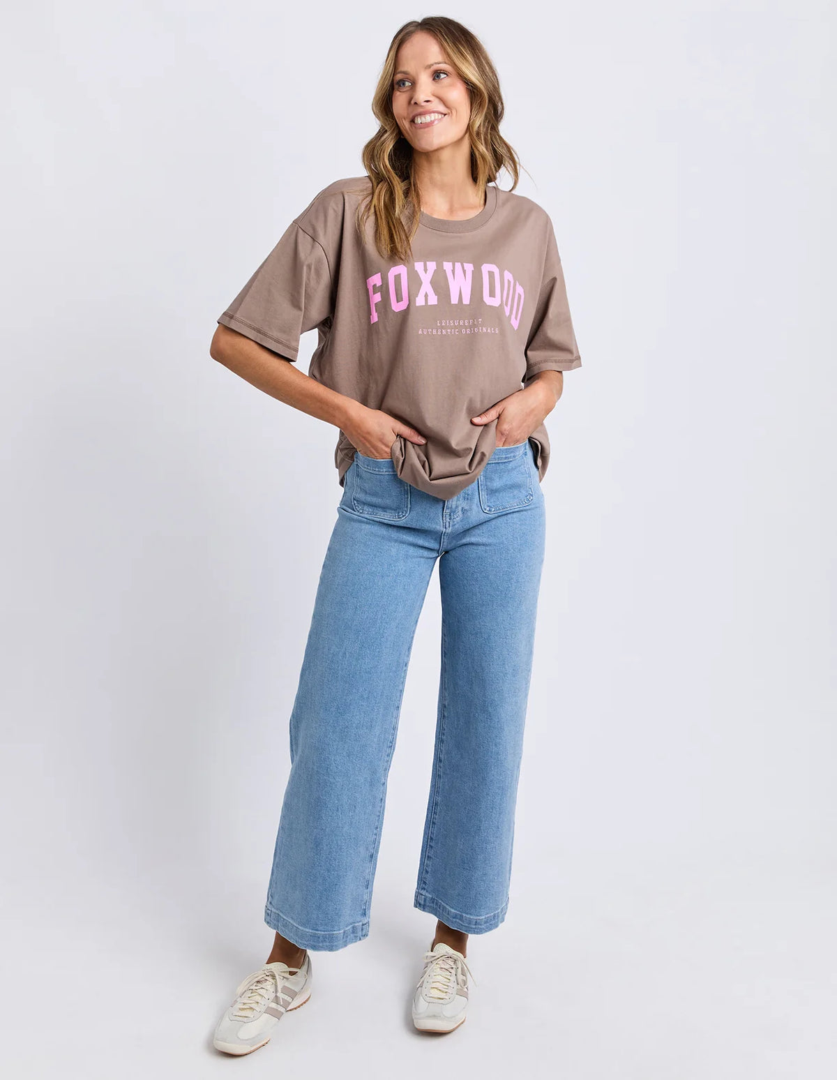Interval Tee - Brown/Bright Pink