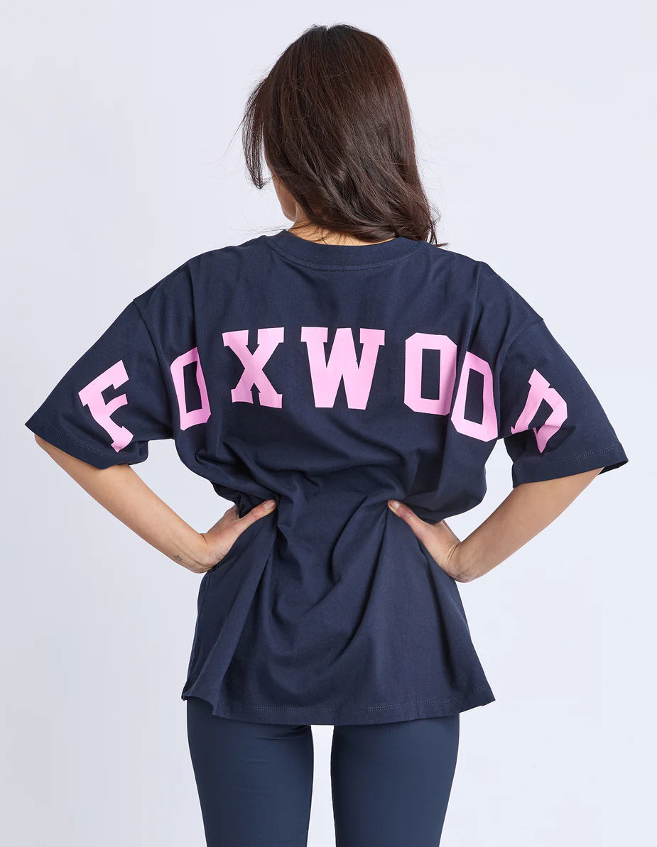 Interval Tee - Navy/Neon Pink