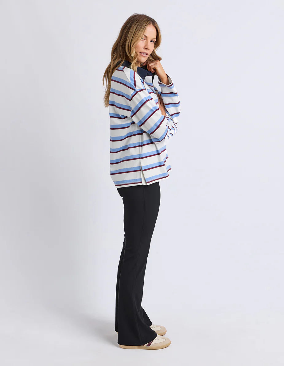 Cindy Stripe Rugby Top - White Stripe