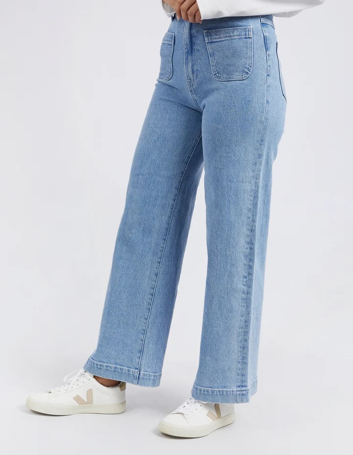 Light Wash wide leg jean