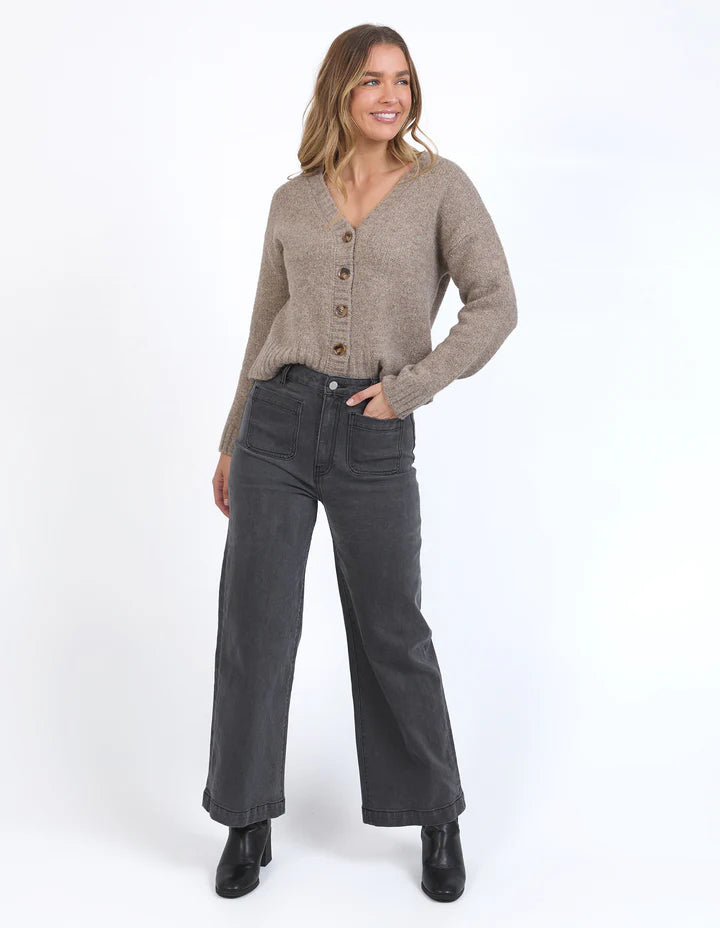 Sarah Wide Leg Jean - Washed Black