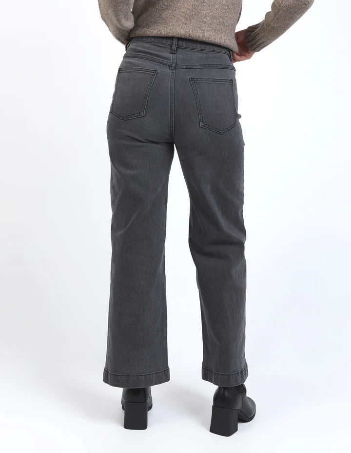 Sarah Wide Leg Jean - Washed Black
