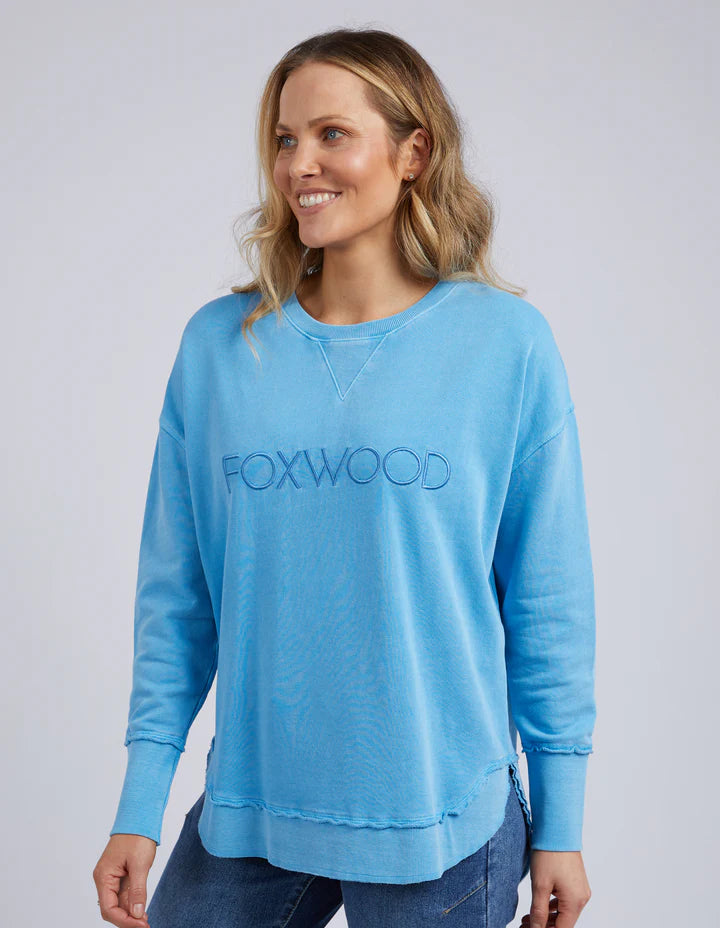 Bright blue cotton jumper