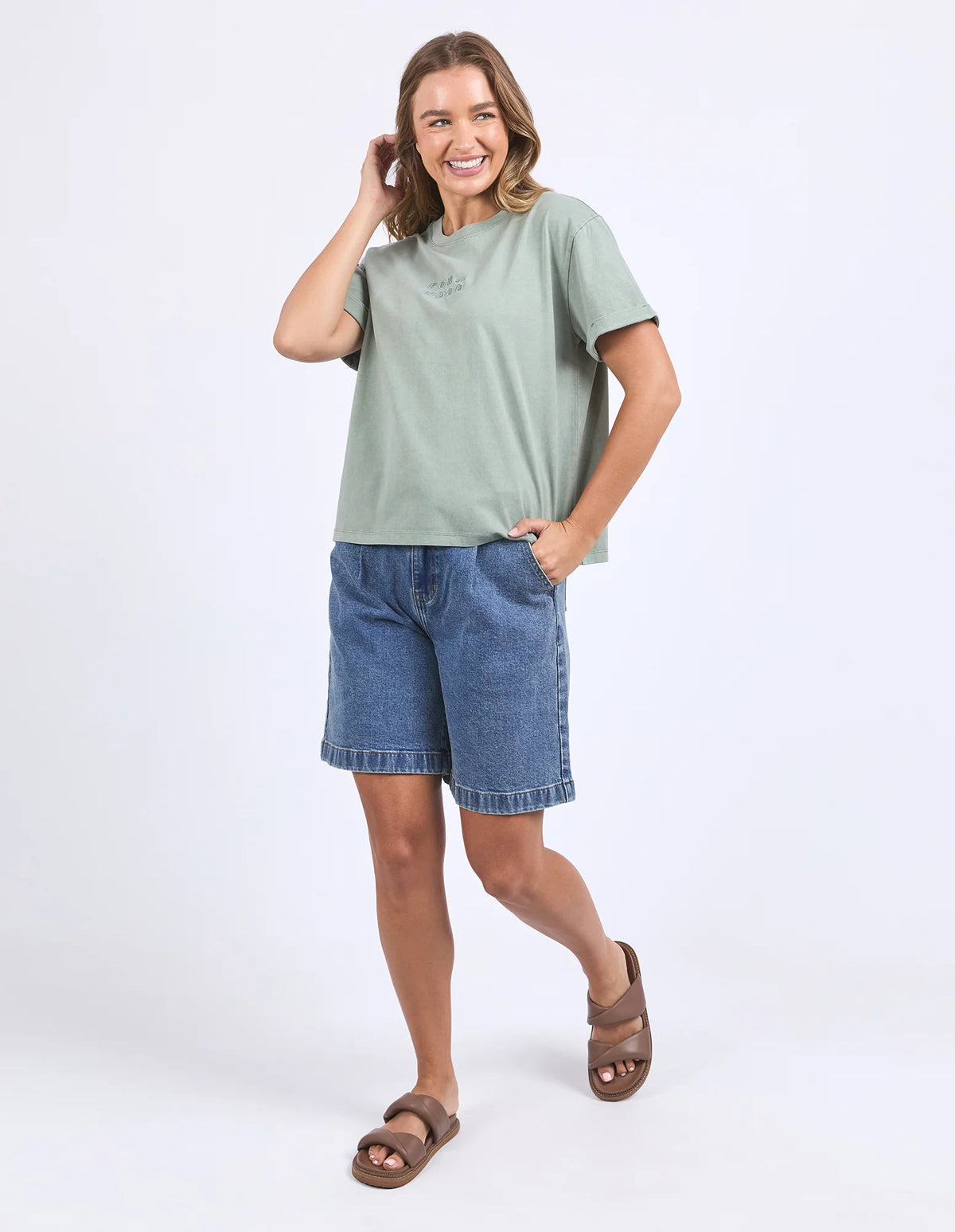 Huntleigh Oversized Tee - Iceberg Green