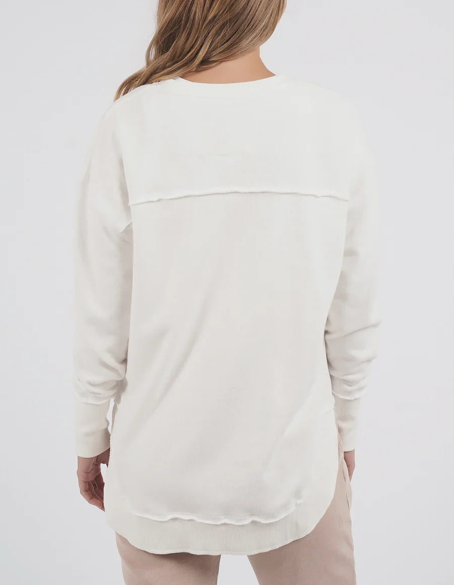 Simplified Tonal Crew - Vintage White