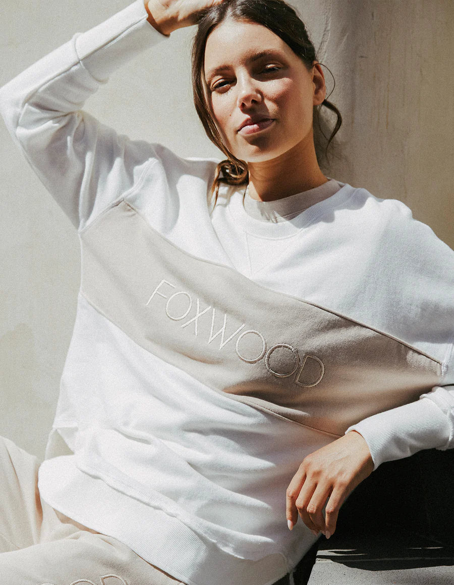 Simplified Tonal Crew - Vintage White