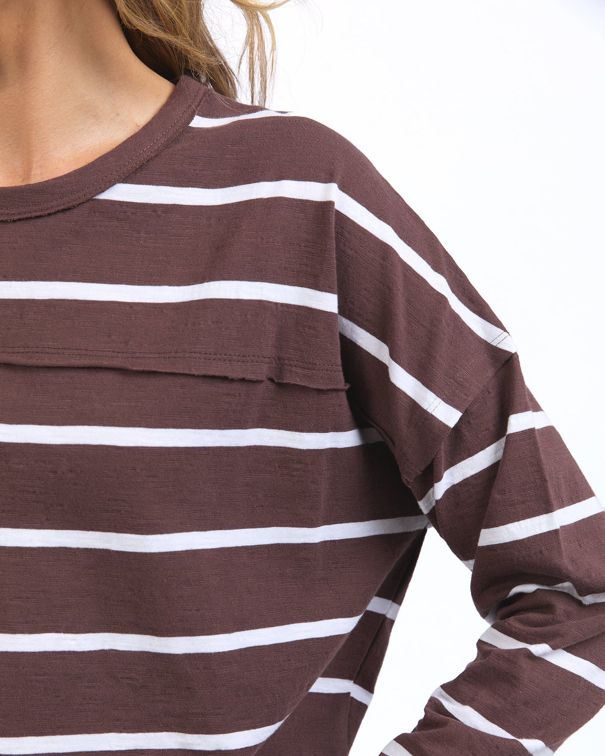 Foxwood long sleeve stripe tee