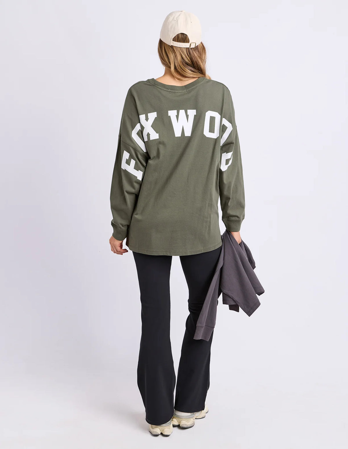 Interval Long Sleeve - Khaki/White