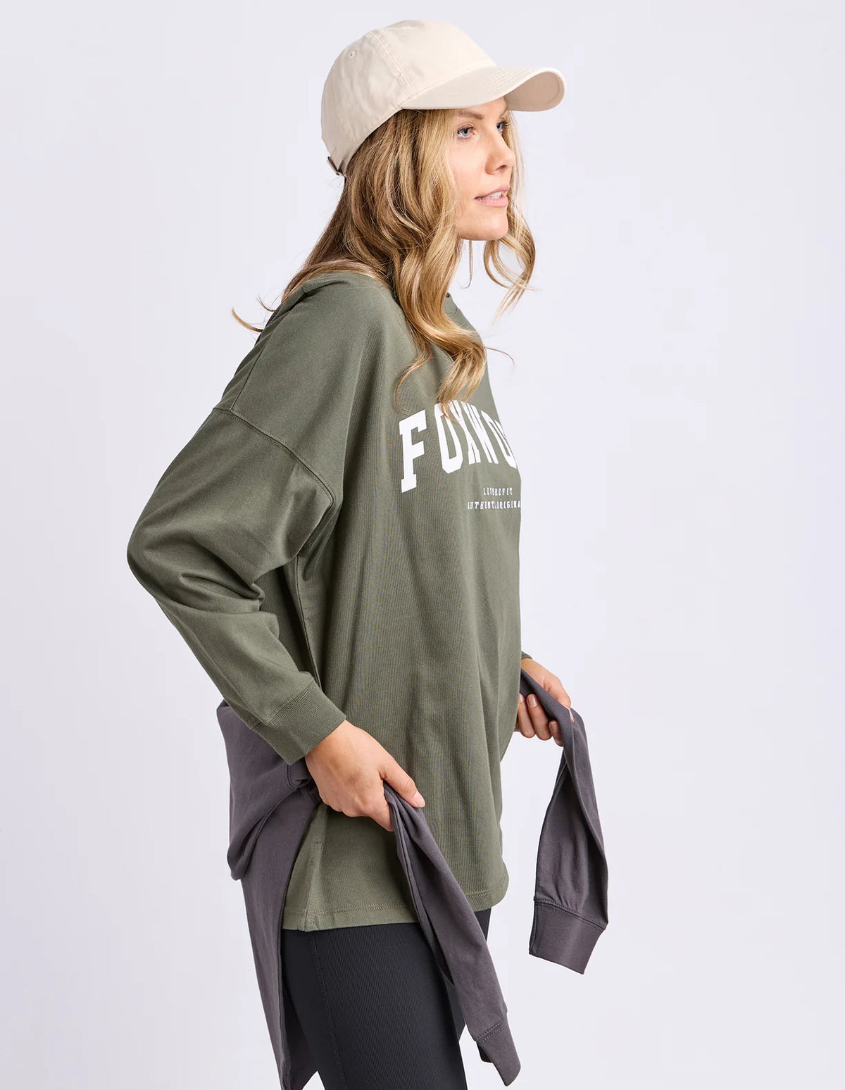 Interval Long Sleeve - Khaki/White