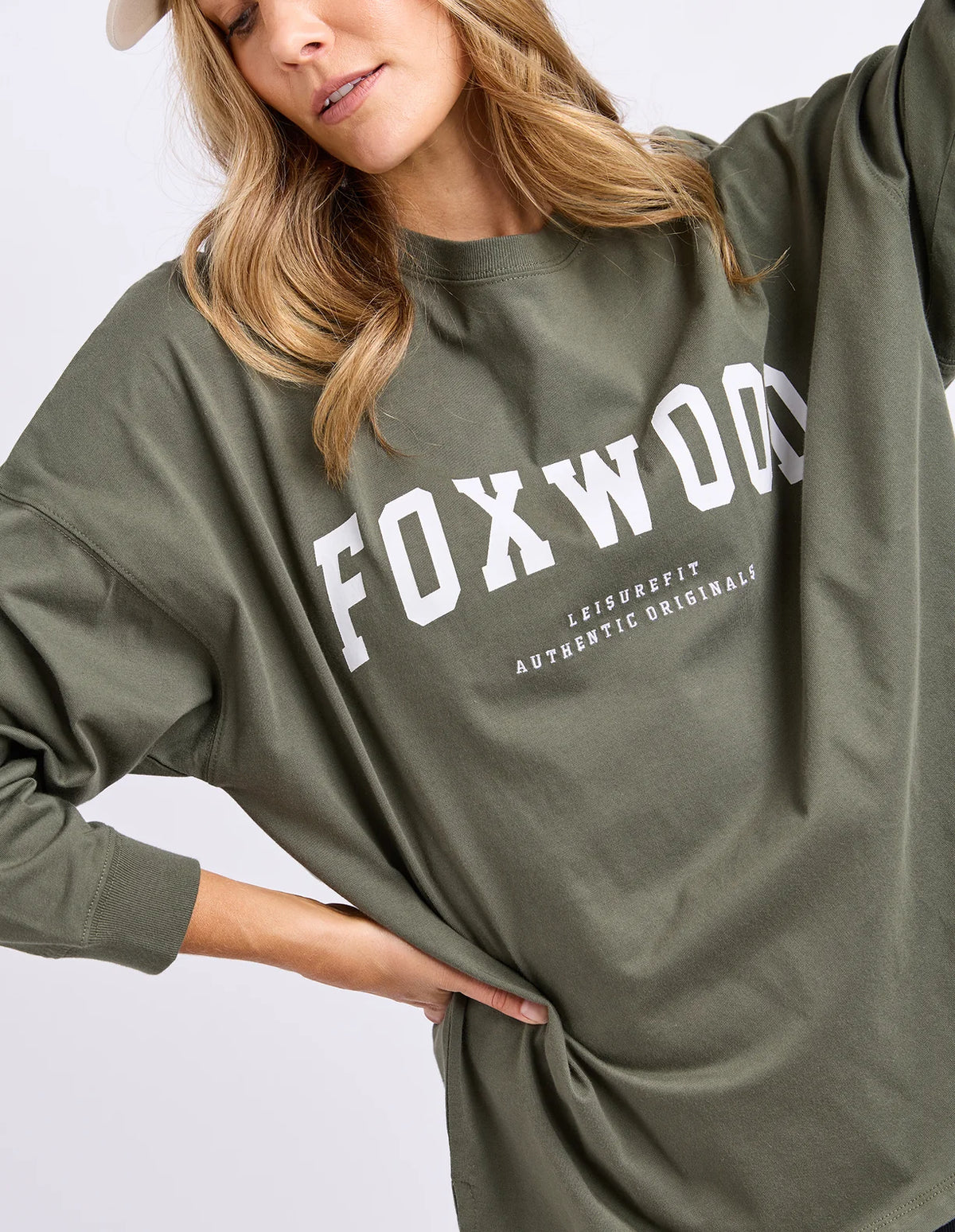 Interval Long Sleeve - Khaki/White