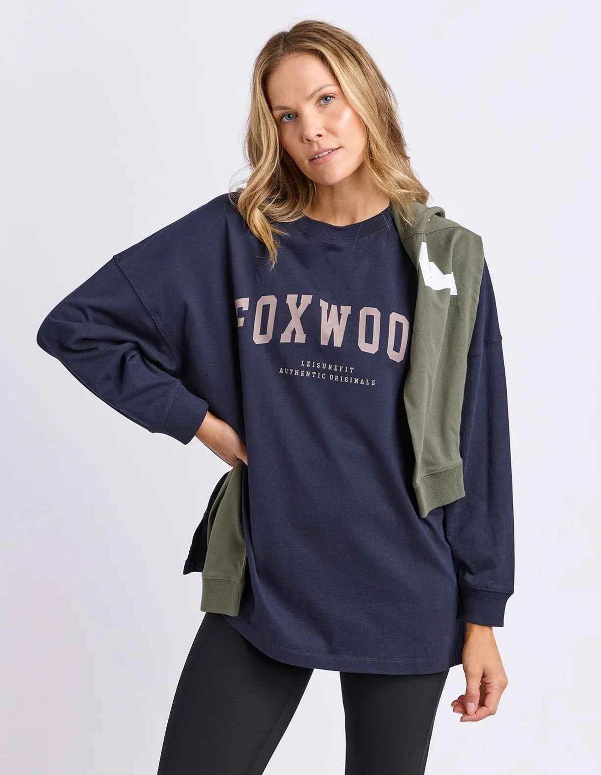 Interval Long Sleeve - Navy/Brown