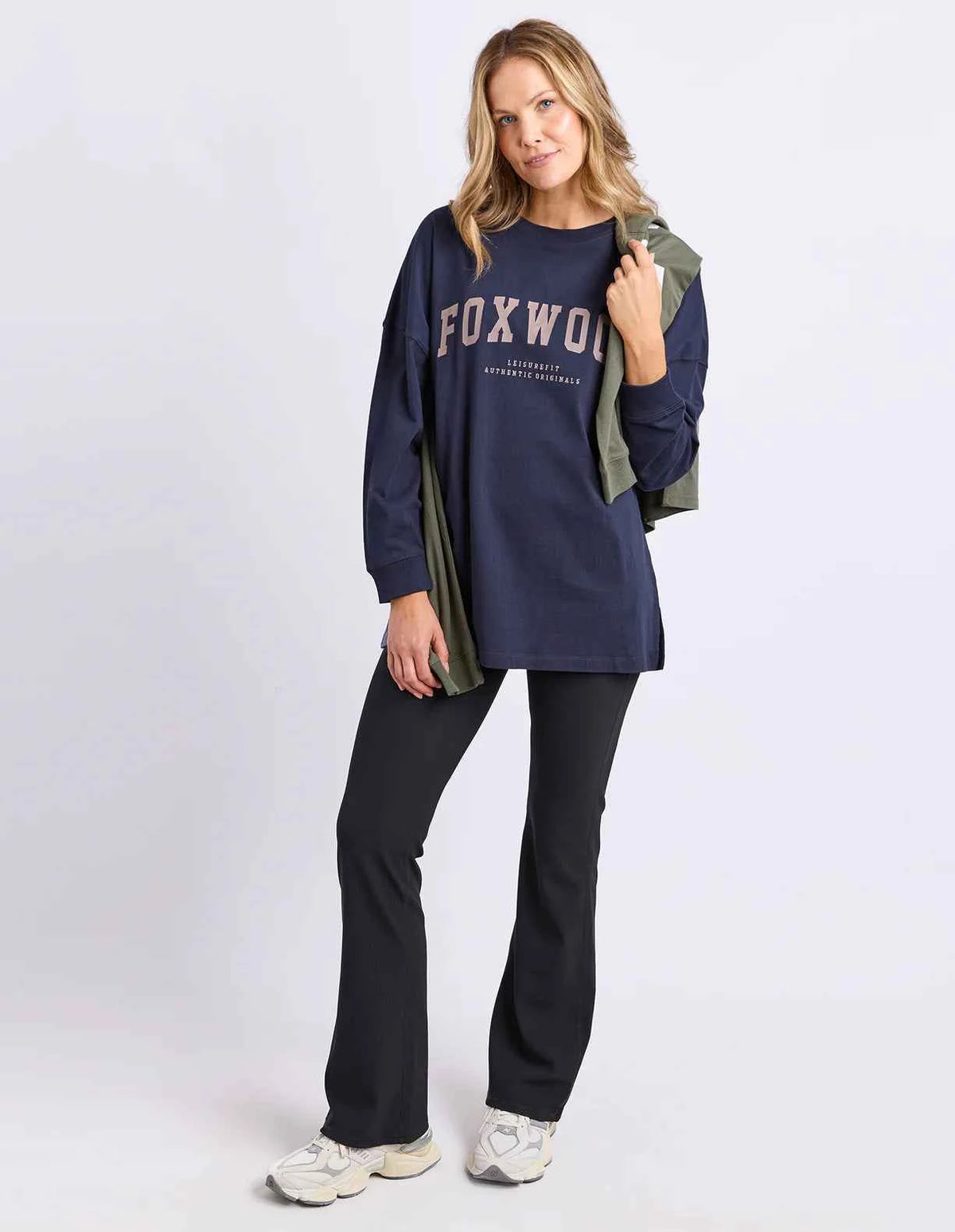 Interval Long Sleeve - Navy/Brown