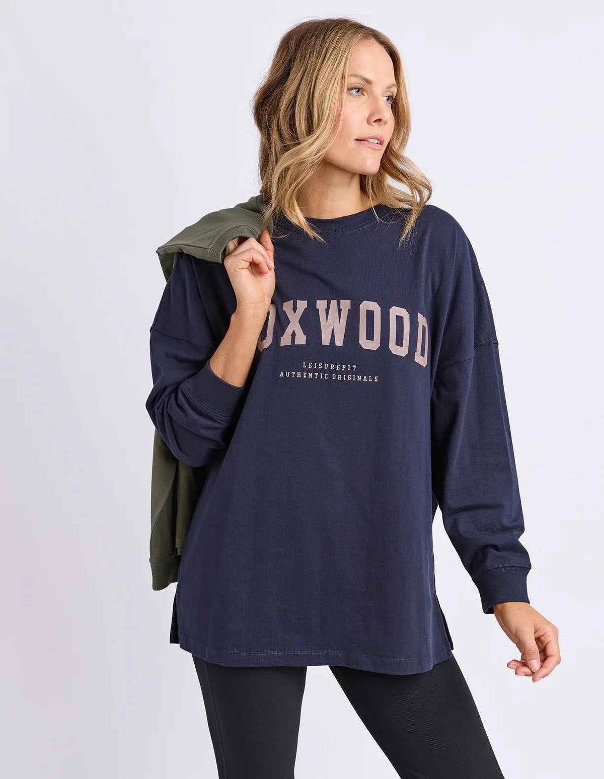 Interval Long Sleeve - Navy/Brown
