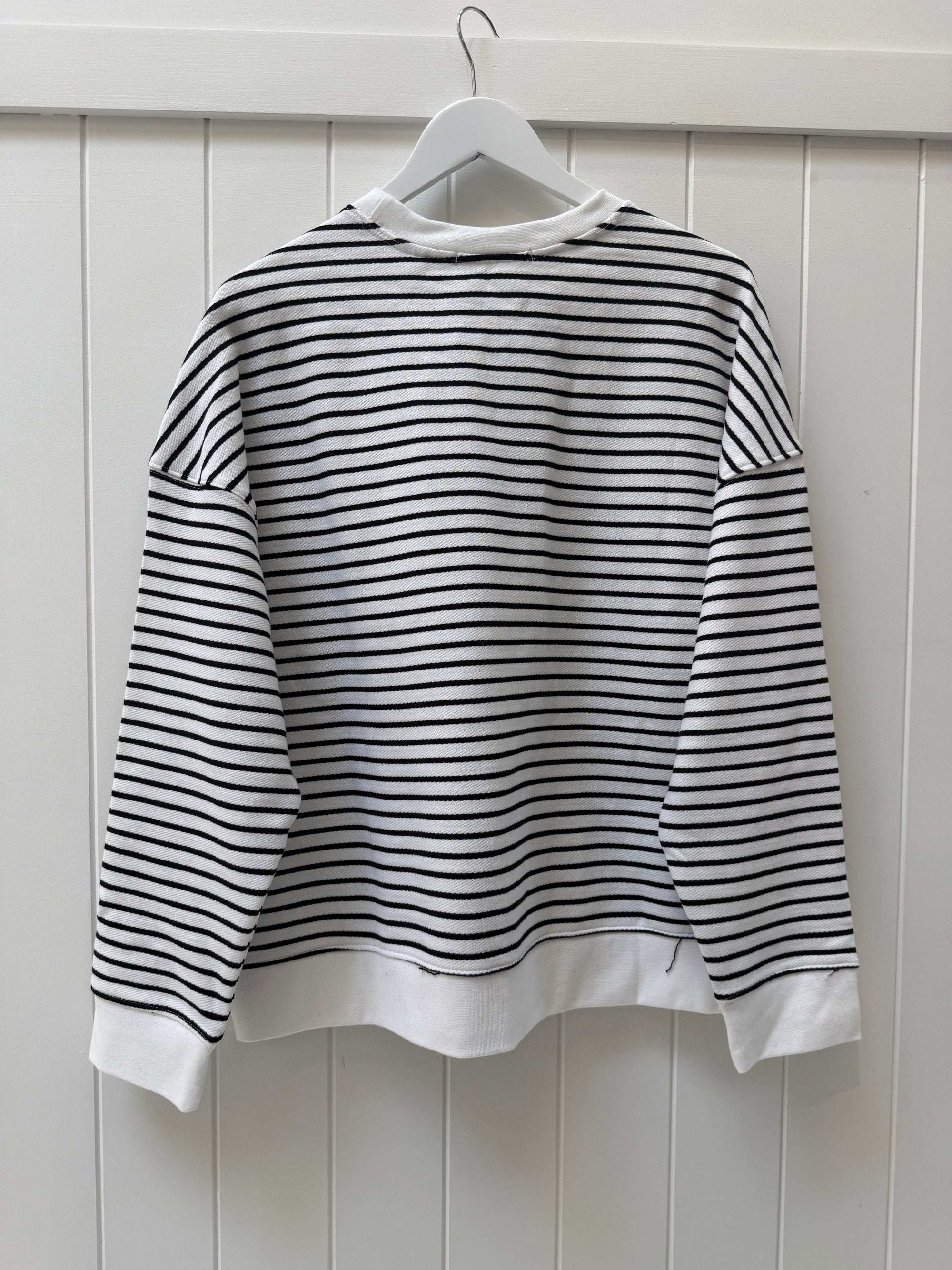 Original Stripe Crew - White/Black