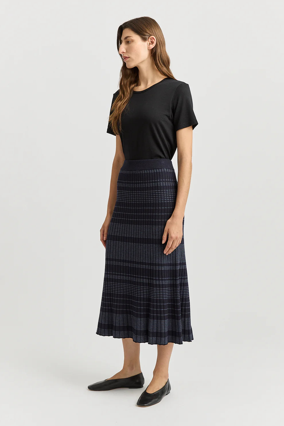 Gradient Stripe Skirt