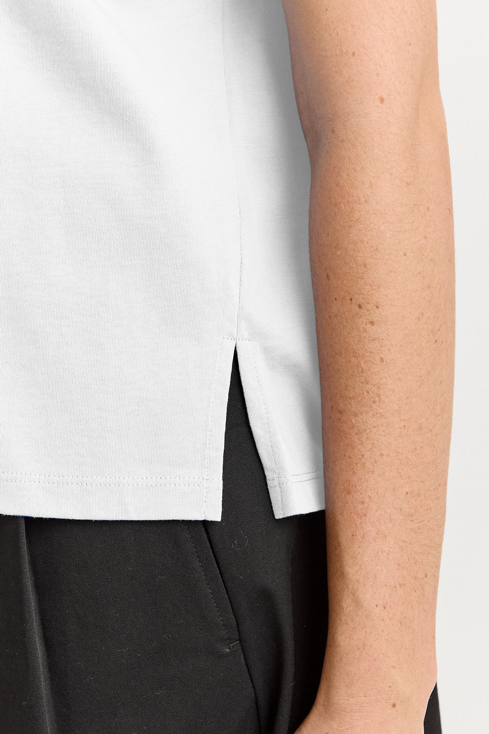 Roll sleeve tee - White