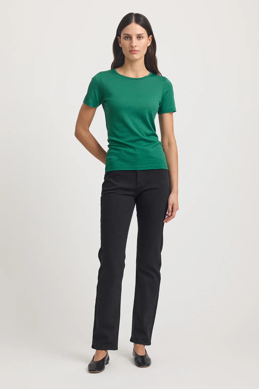 Short Sleeve Merino Tee - Lush Green