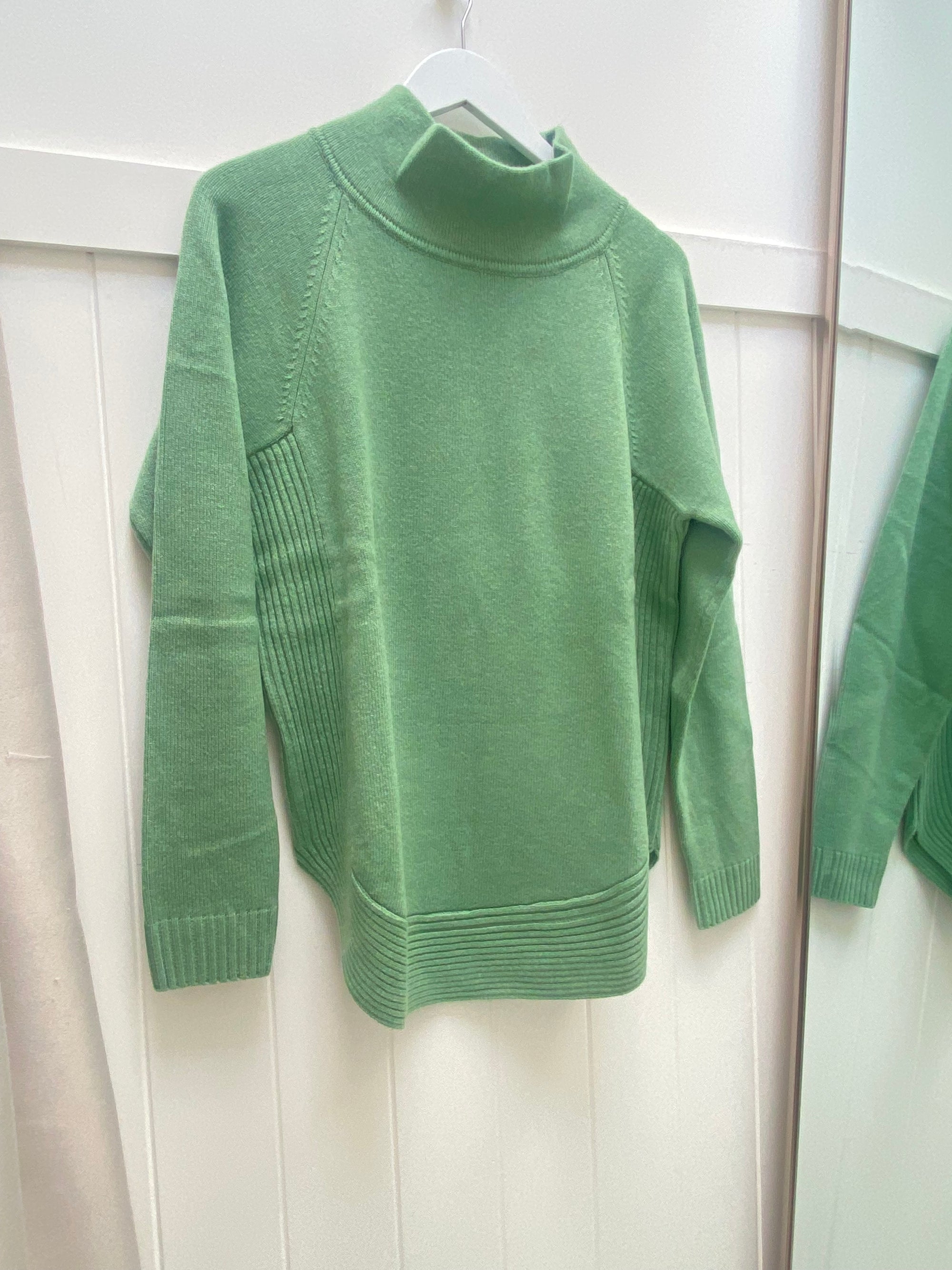 Funnel Neck Jumper - Mint Green