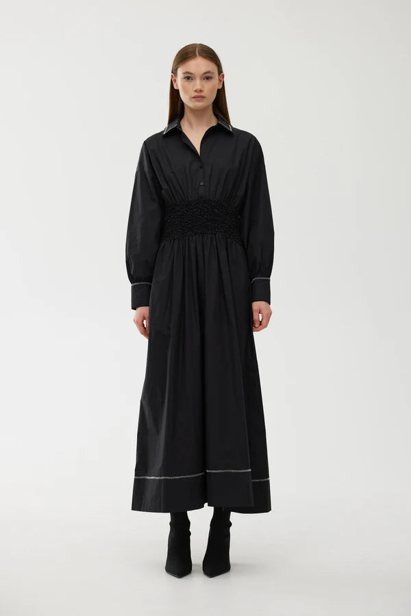 Hazel Dress - Black Zig Zag