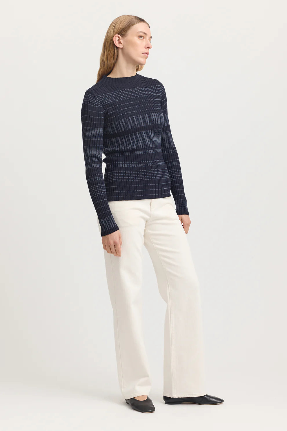 Gradient Stripe Funnel - French Navy