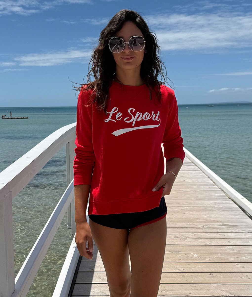 Le Sport Sweatshirt - Red / White