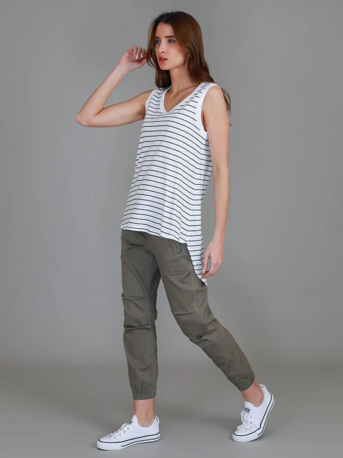 Madison Tank - Navy Stripe