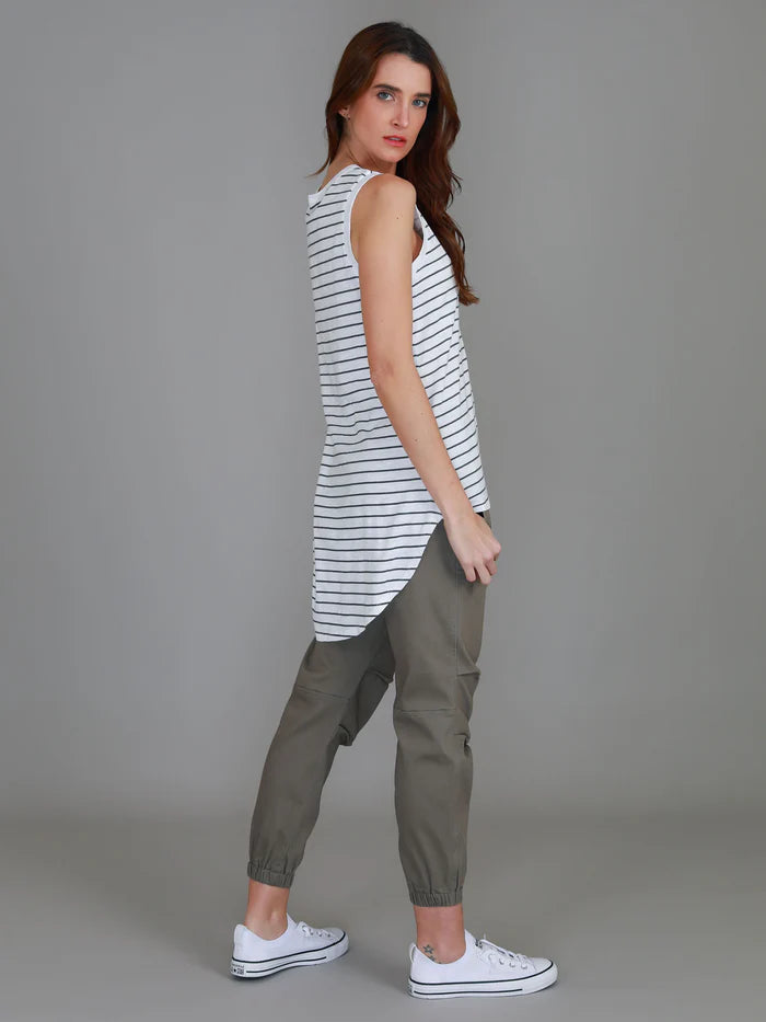 Madison Tank - Navy Stripe