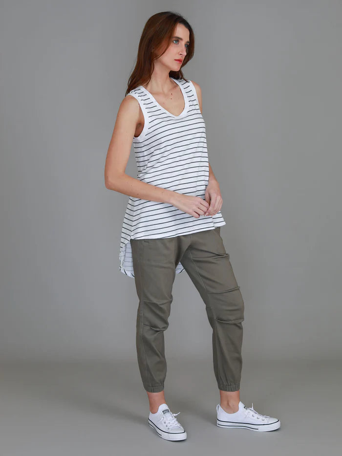 Madison Tank - Navy Stripe