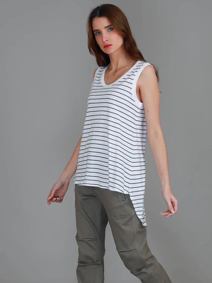 Madison Tank - Navy Stripe