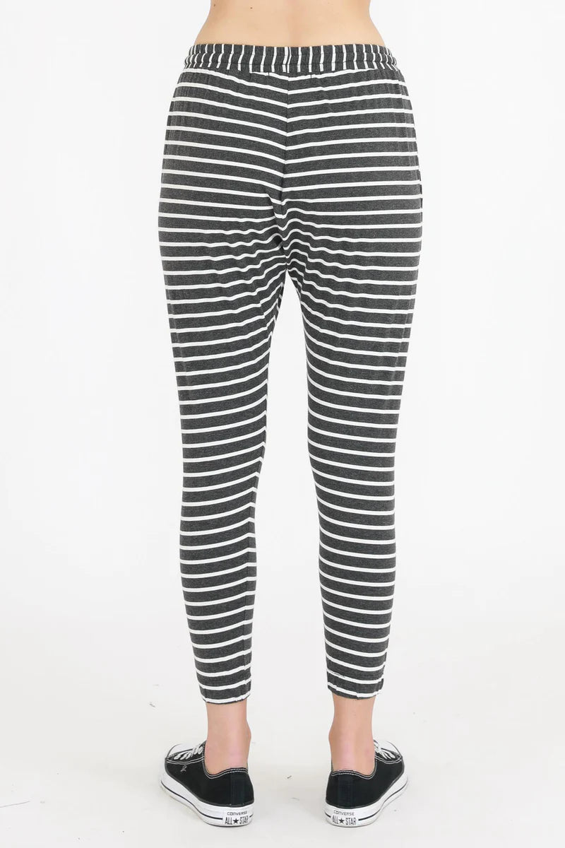 Bondi Jogger - Charcoal Stripe