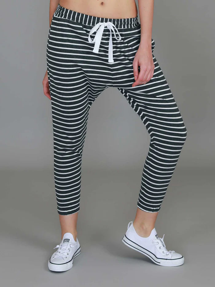 Bondi Jogger - Charcoal Stripe