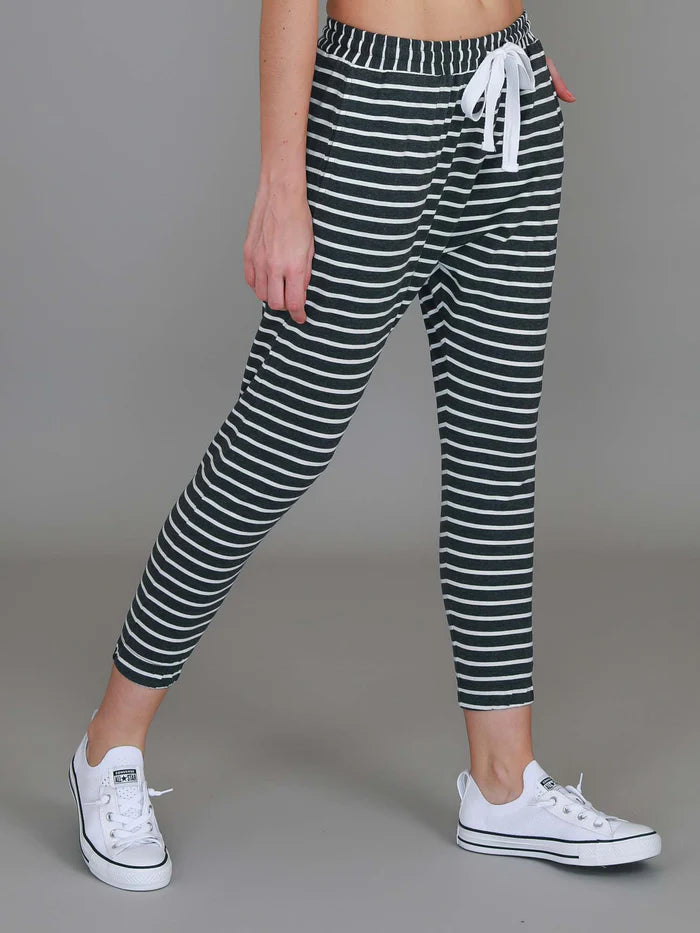 Bondi Jogger - Charcoal Stripe
