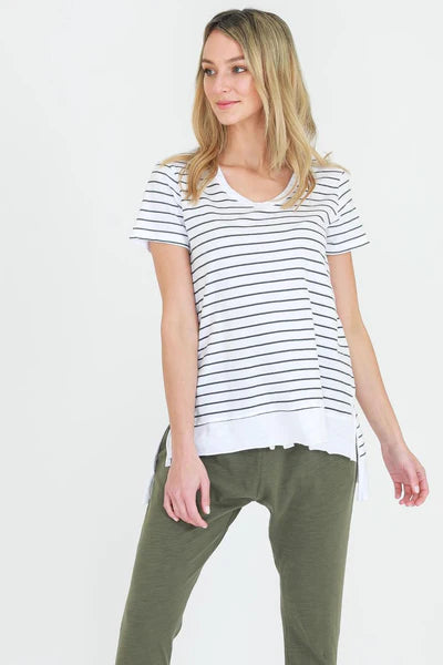 Brighton Tee - Navy Stripe