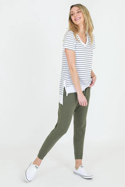 Brighton Tee - Navy Stripe