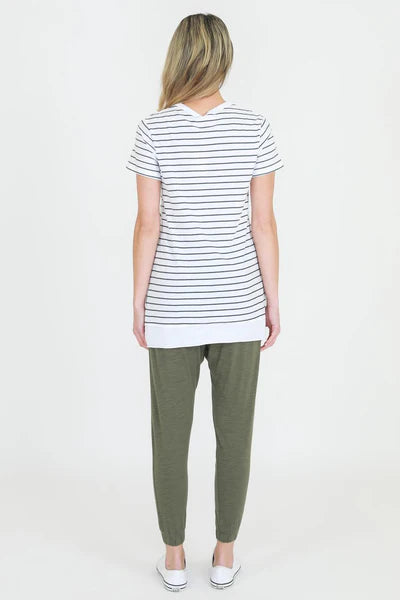 Brighton Tee - Navy Stripe