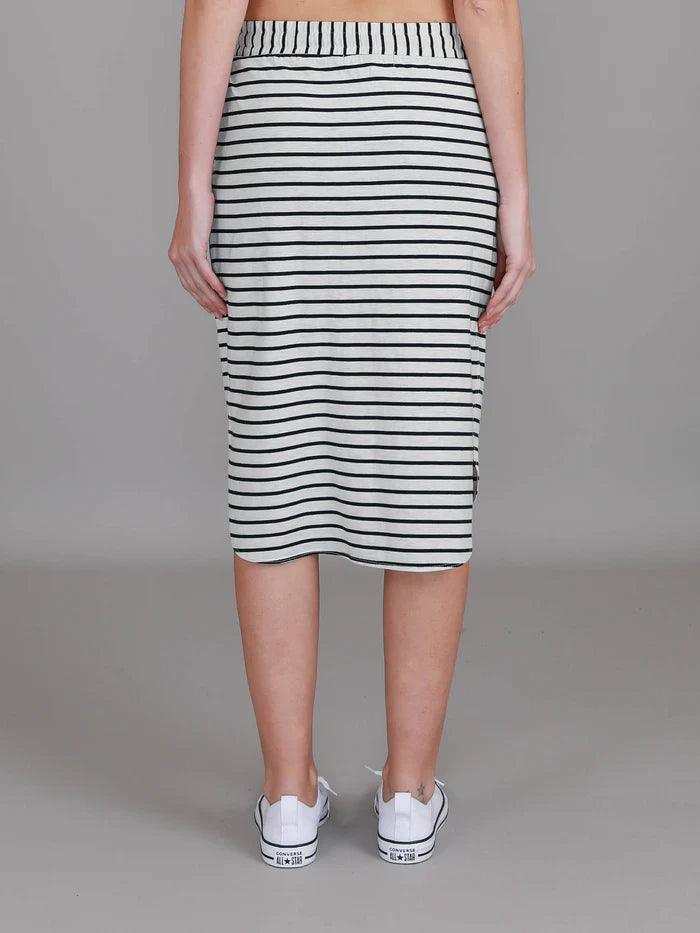 Olivia Skirt - Grey Stripe