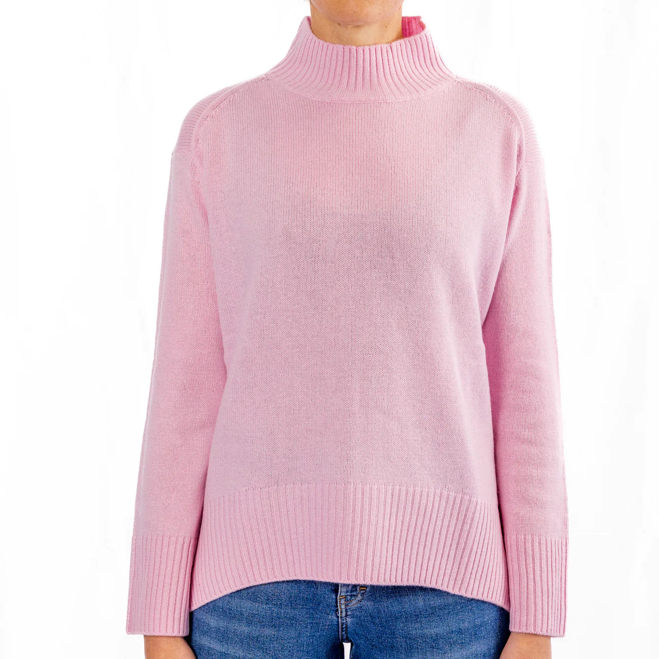 Polo Neck Knit - Pink